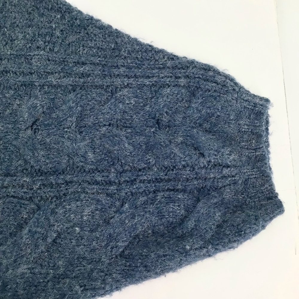 Free People Blue Short Sleeve Bat Wing Acrylic Wool Sweater Top Size Small - Picture 7 of 13